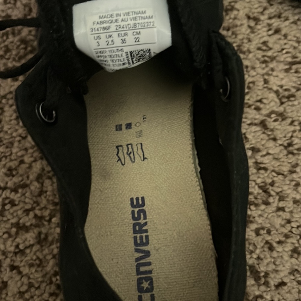 Black Low-Top Canvas Sneakers - Women's Casual Lace-Up - Picture 2 of 2